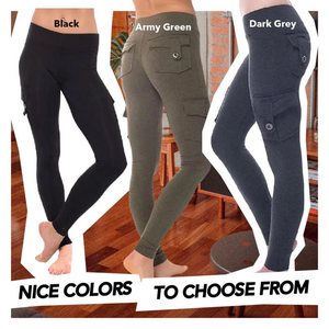 Eco-Friendly Bamboo Pockets Stretchy Soft Leggings Yoga Pants