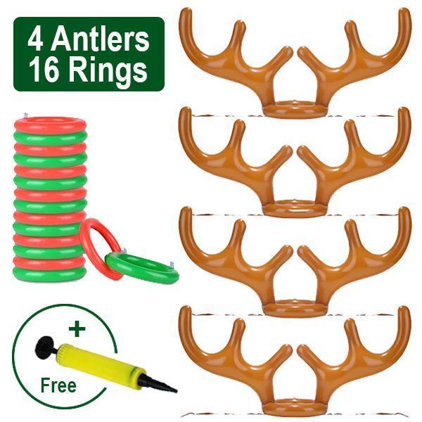 CHRISTMAS SALE - 50% OFF - Christmas Reindeer Antler Ring Toss Game