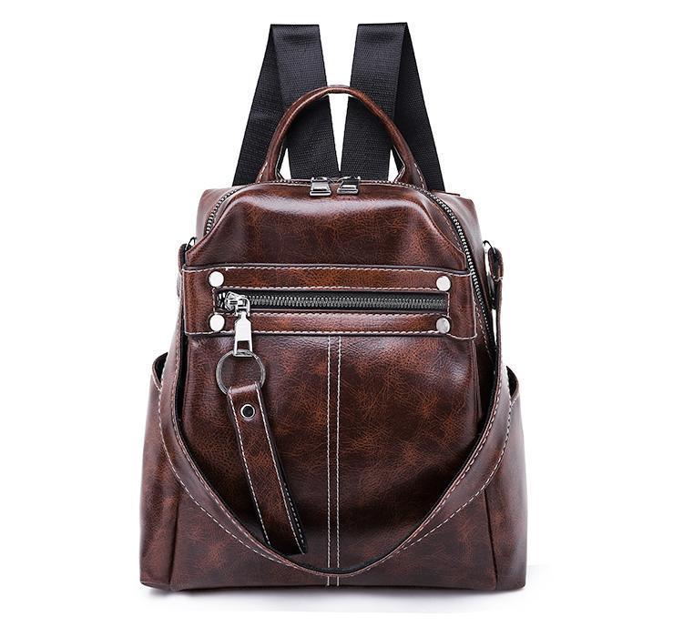 Classic Vintage Leather Backpack