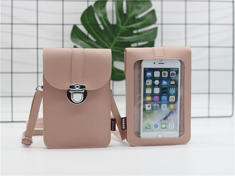 Touch Screen Women Leather Mobile Phone Bag