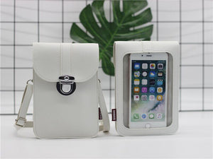 Touch Screen Women Leather Mobile Phone Bag